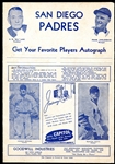 1937 San Diego Padres Score Card w/Ted Williams