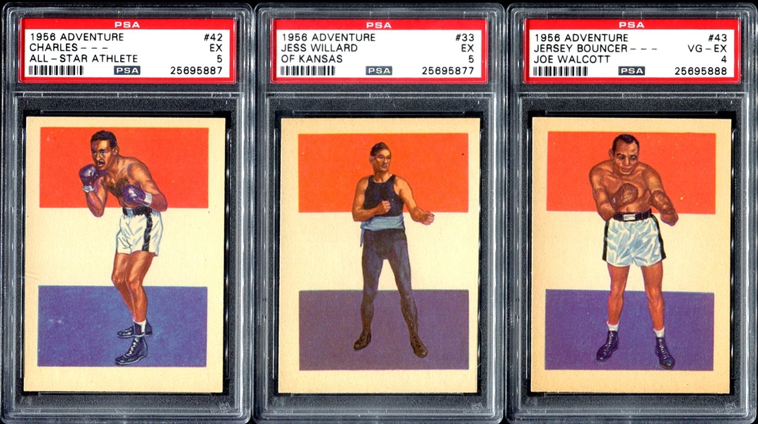 1956 Adventure Gum Boxers 3 PSA Graded