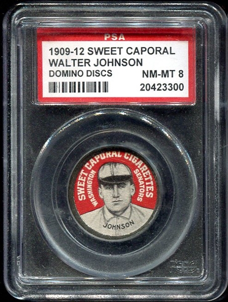 Domino Discs Walter Johnson Large Portrait PSA 8