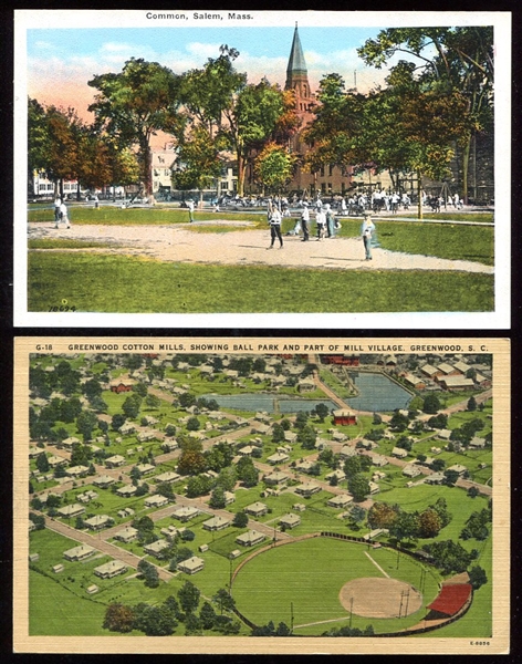 Pair of Baseball Themed Postcards