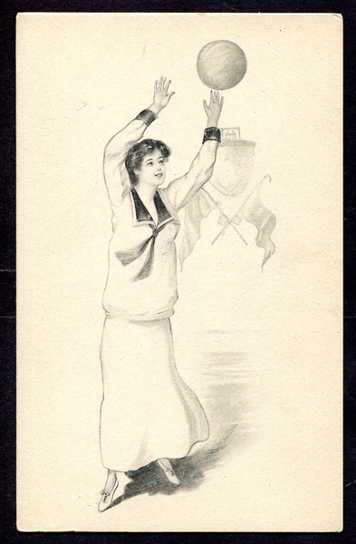 Gibson Art. Co. Woman Basketball Player Postcard early 1900s