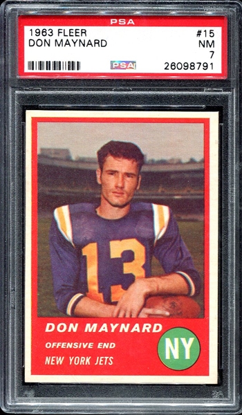 1963 Fleer #15 Don Maynard PSA 7