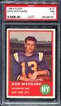 1963 Fleer #15 Don Maynard PSA 7