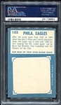 1961 Topps #103 Eagles Team Card PSA 7