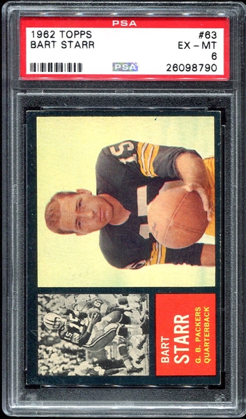 1962 Topps #63 Bart Starr PSA 6