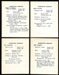 1963 Kahn's Football 4 Different Redskins