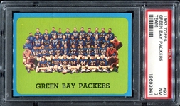 1963 Topps #97 Green Bay Packers Team PSA 7