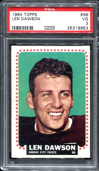 1964 Topps #96 Len Dawson PSA 3