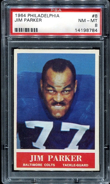 1964 Philadelphia #8 Jim Parker PSA 8