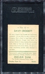 1933 Indian Gum #52 Davy Crockett SGC 60