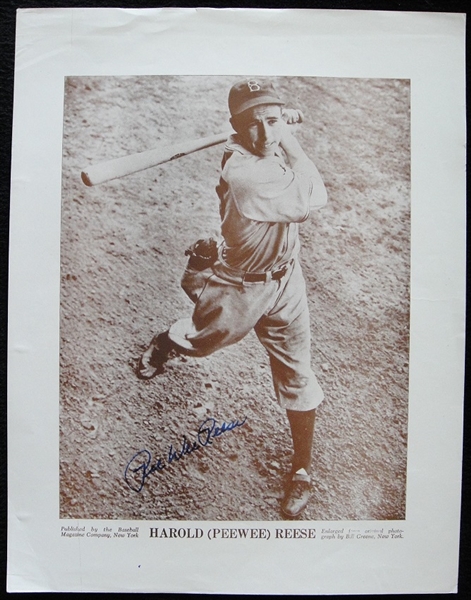 M114 Baseball Magazine Pee Wee Reese Signed