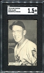 1952 Globe Printing Rarity Gene Lillard Bakersfield Indians SGC 1.5