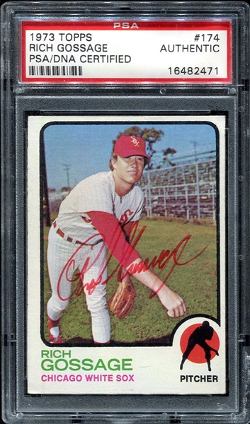 1974 Topps #174 Rich Gossage Signed Rookie Card PSA Authentic