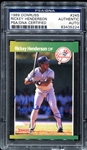 1989 Donruss Rickey Henderson Signed PSA/DNA Authentic