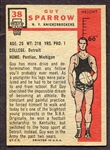 1957 Topps #38 Guy Sparrow New York Knicks