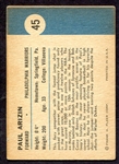 1961 Fleer #45 Paul Arizin Philadelphia Warriors
