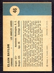 1961 Fleer #46 Elgin Baylor IA Los Angeles Lakers