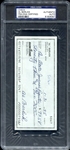Al Barlick Signed Check PSA/DNA Authentic