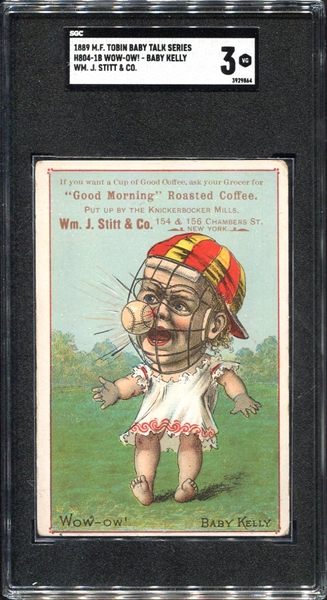 1889 Tobin Baby Kelly Trade Card SGC 3
