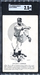 1914 Lawrence Semon Walter Johnson Postcard SGC 2.5