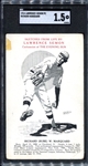 1914 Lawrence Semon Richard "Rube" Marquard Postcard SGC 1.5
