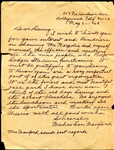 Wahoo Sam Crawford Signed Letter