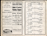 1905 Cornell vs. Columbia Scorecard w/Eddie Collins