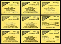1979 UCLA Basketball Ticket Stubs 9 Different Games