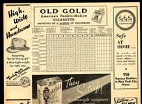 1936 New York Yankees Score Card w/Joe DiMaggio