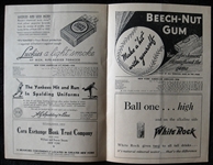 1936 New York Yankees Score Card w/Joe DiMaggio