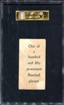 E107 Gleason New York Nationals SGC 4 Highest Graded