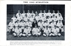 1942 Philadelphia Athletics vs New York Yankees Score Card