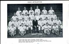 1943 Philadelphia Athletics vs Cleveland Score Card
