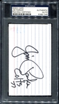Jim Parker Signed Index Card PSA/DNA Authentic