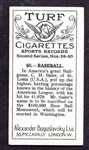 1925 Turf Cigarettes #50 Baseball w/Sisler 