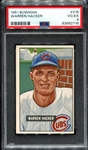 1951 Bowman #318 Warren Hacker RC PSA 4