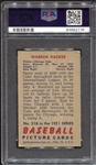 1951 Bowman #318 Warren Hacker RC PSA 4