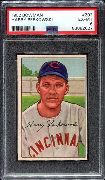 1952 Bowman #202 Harry Perkowski RC PSA 6
