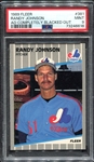 1989 Fleer #381 Randy Johnson RC Ad Blacked Out PSA 9