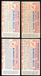 1954 Johnston Cookies Milwaukee Braves Lot of 4
