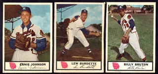 1955 Johnston Cookies Milwaukee Braves 9 Different