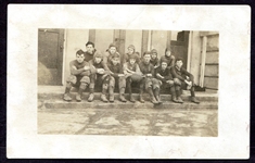 Early 1900's RPPC Football Team AZO Postcard