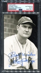 Johnny Mize Signed George Brace Postcard PSA/DNA Authentic
