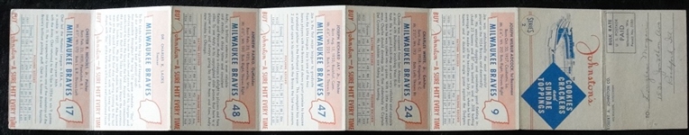 1955 Johnston's Cookies Milwaukee Braves #2
