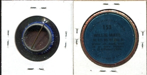 1971 Topps Willie Mays Coin & 1983/1969 MLB Aaron Pin