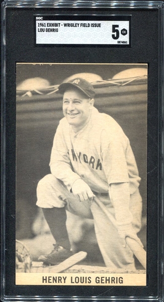 1961 Wrigley Field Lou Gehrig SGC 5