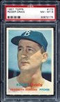 1957 Topps #173 Roger Craig Brooklyn Dodgers PSA 8