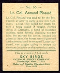R136 National Chicle Sky Birds #66 Lt. Col. Armand Pinsard