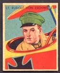1934 National Chicle Sky Birds #74 Lt. Rudolf Von Eschwege