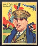1934 National Chicle Sky Birds #78 Maj. Donald McLaren